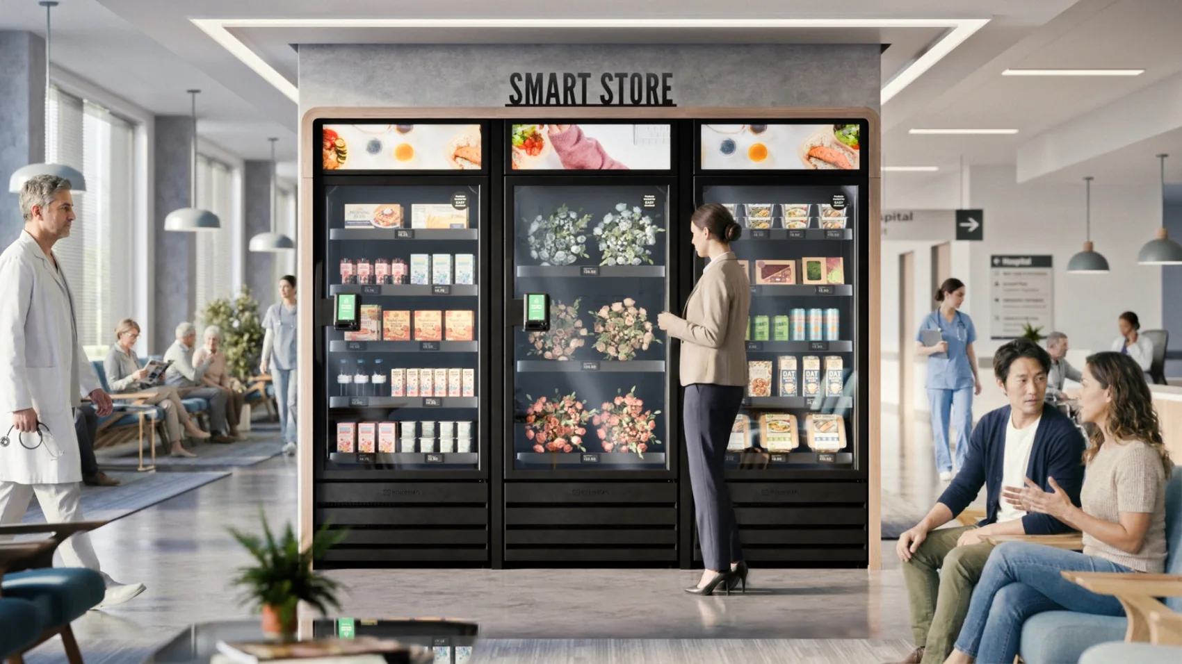 Smart store in a modern healthcare facility